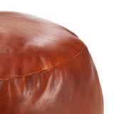 vidaXL Poef 60x30 cm echt geitenleer tan