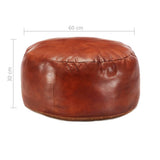 vidaXL Poef 60x30 cm echt geitenleer tan