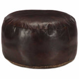 vidaXL Poef 60x30 cm echt geitenleer tan
