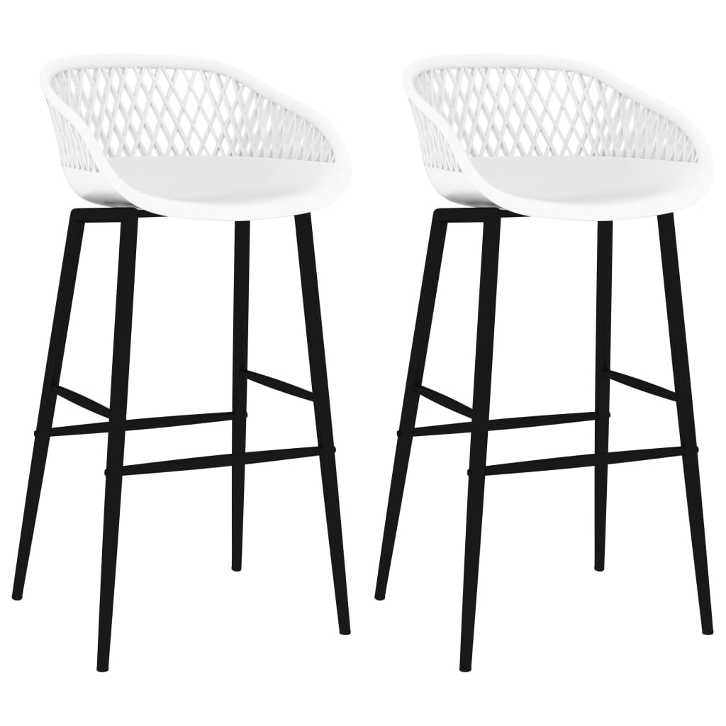 vidaXL Bar stools 2 pcs black