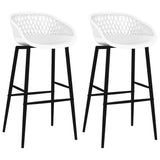 vidaXL Bar stools 2 pcs black