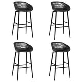 vidaXL Bar stools 2 pcs black