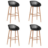 vidaXL Bar stools 2 pcs black