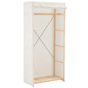 vidaXL Kledingkast 79x40x170 cm stof wit