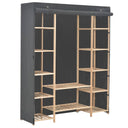 vidaXL Kledingkast 135x40x170 cm stof wit