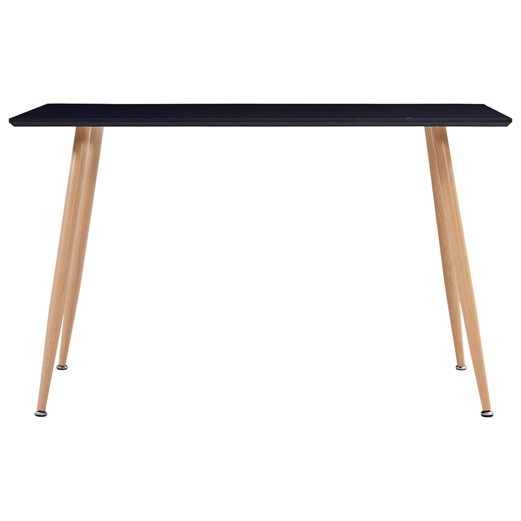 vidaXL Eettafel 120x60x74 cm MDF wit en zwart