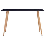 vidaXL Eettafel 120x60x74 cm MDF wit en zwart