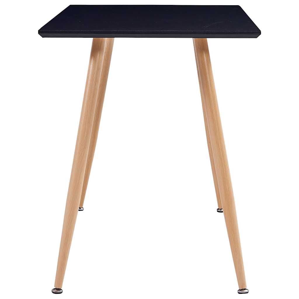 vidaXL Eettafel 120x60x74 cm MDF wit en zwart