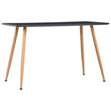 vidaXL Eettafel 120x60x74 cm MDF wit en zwart