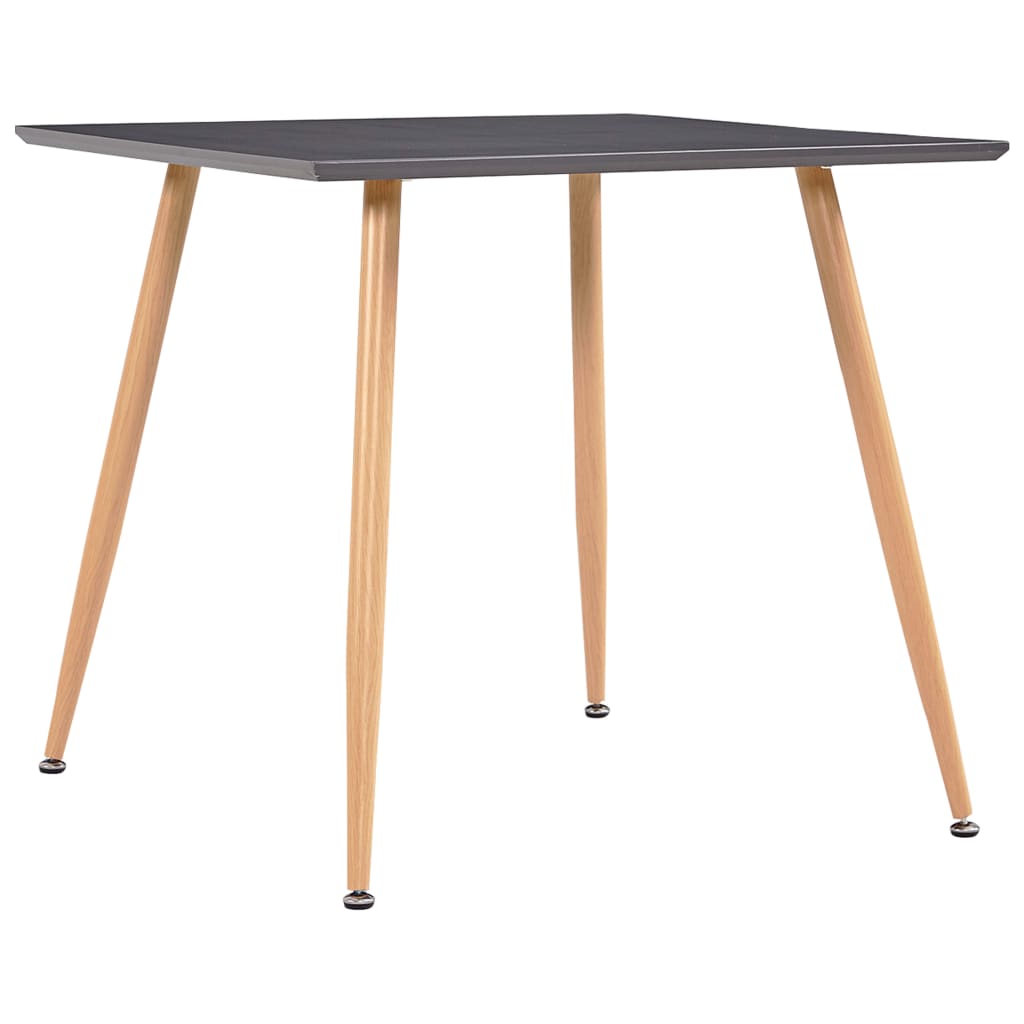 vidaXL Dining Table 80.5x80.5x73 cm MDF Oak-colored and Black