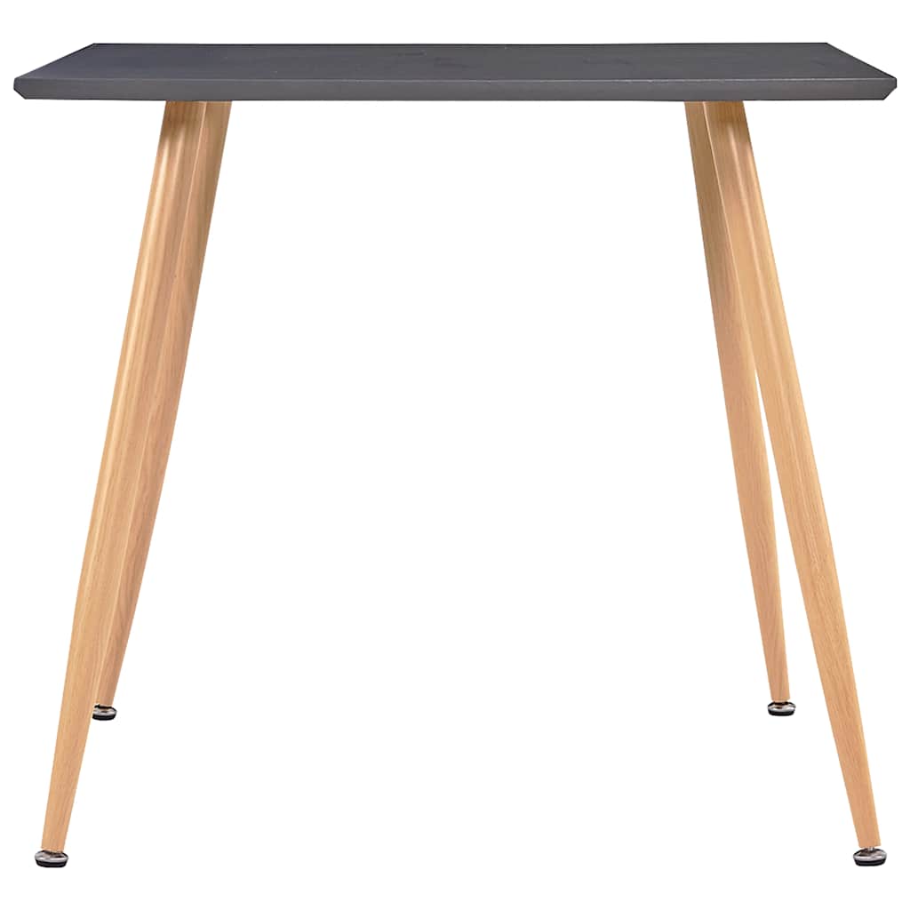 vidaXL Dining Table 80.5x80.5x73 cm MDF Oak-colored and Black