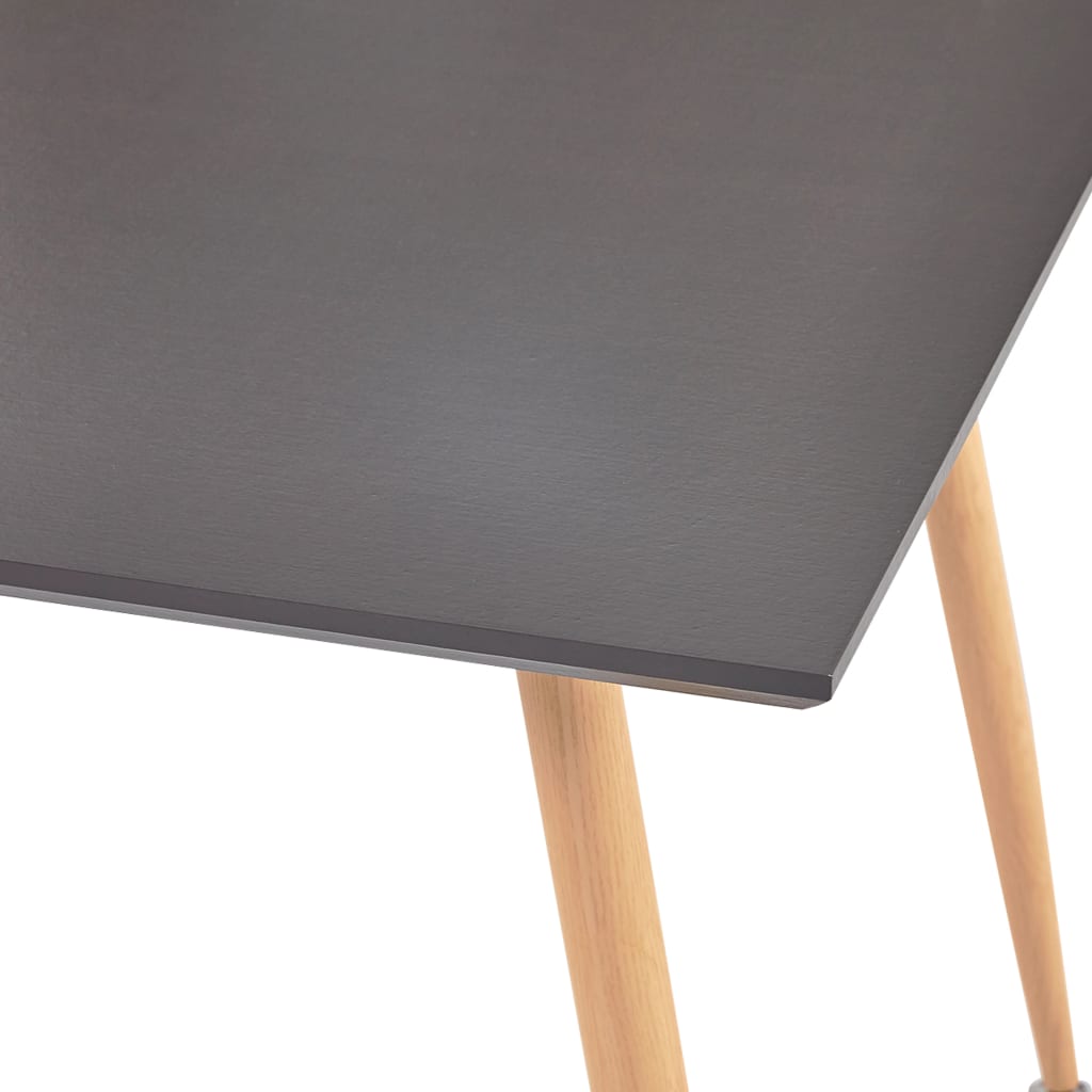 vidaXL Dining Table 80.5x80.5x73 cm MDF Oak-colored and Black
