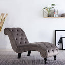 vidaXL Chaise longue kunstleer bruin