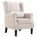 vidaXL Fauteuil met patchwork stof blauw/grijs