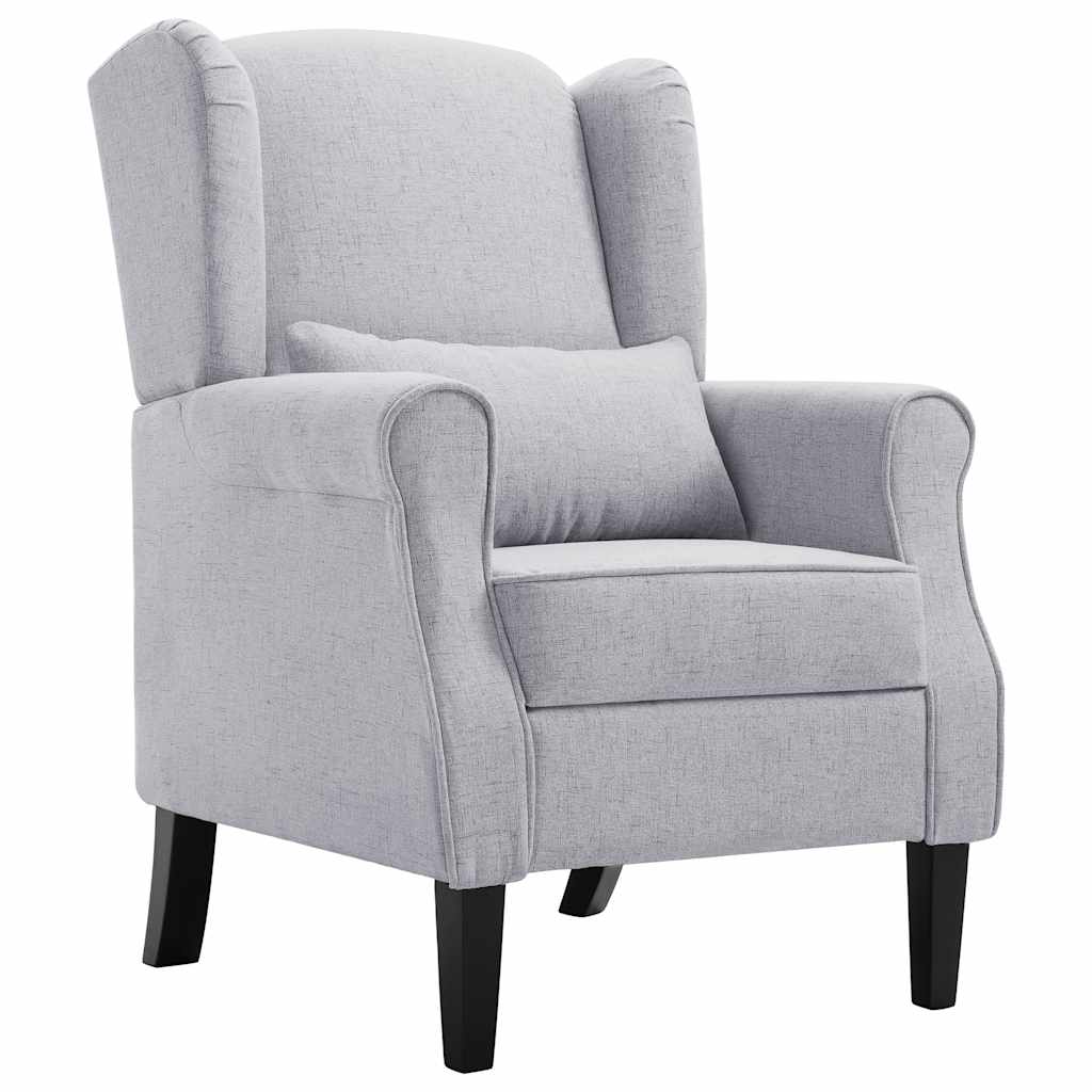 vidaXL Armchair with patchwork fabric blue/grey