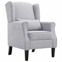 vidaXL Fauteuil met patchwork stof blauw/grijs