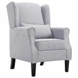 vidaXL Armchair with patchwork fabric blue/grey