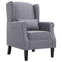 vidaXL Fauteuil met patchwork stof blauw/grijs