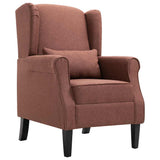 vidaXL Armchair with patchwork fabric blue/grey