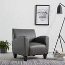 vidaXL Armchair faux leather dark brown