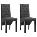 vidaXL Eetkamerstoelen 2 st stof lichtgrijs