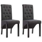vidaXL Dining Chairs 2 pcs fabric light grey