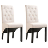 vidaXL Dining Chairs 2 pcs fabric light grey