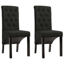 vidaXL Eetkamerstoelen 2 st stof lichtgrijs