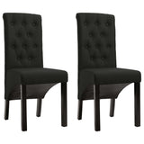 vidaXL Dining Chairs 2 pcs fabric light grey