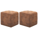 vidaXL Nightstands 2 pcs 30x30x30 cm faux suede brown