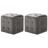 vidaXL Nachtkastjes 2 st 30x30x30 cm fluweel blauw