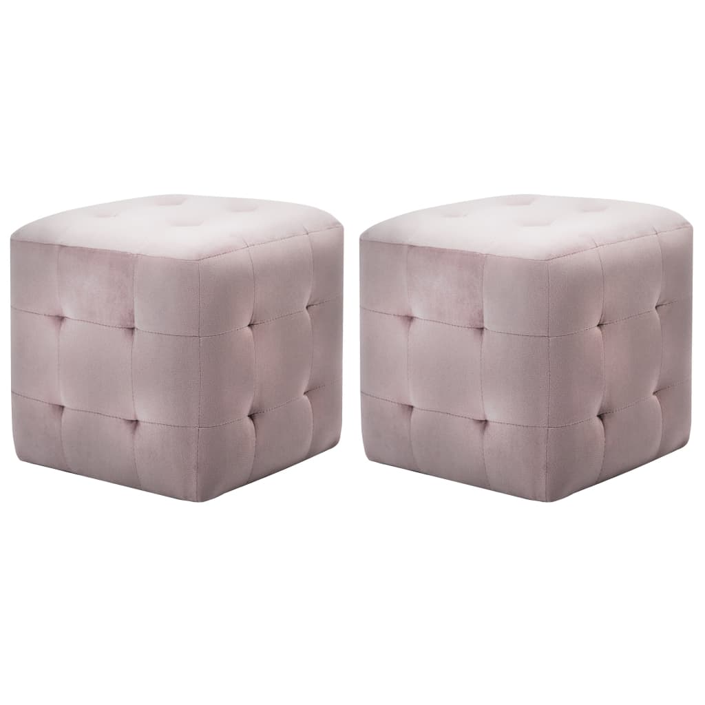 vidaXL Nachtkastjes 2 st 30x30x30 cm fluweel blauw