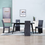 vidaXL Dining Chairs 4 pcs Faux Suede Grey