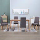 vidaXL Eetkamerstoelen 4 st stof taupe