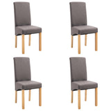 vidaXL Eetkamerstoelen 4 st stof taupe