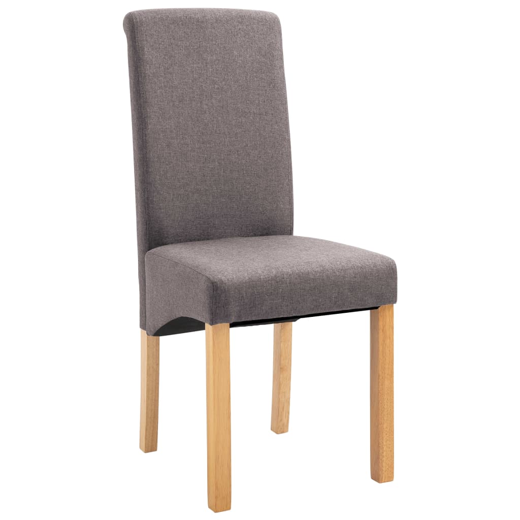 vidaXL Eetkamerstoelen 4 st stof taupe