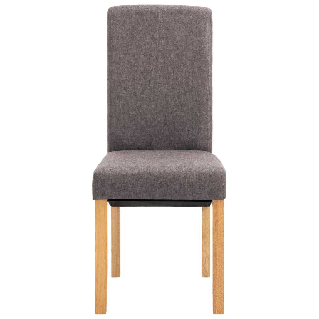 vidaXL Eetkamerstoelen 4 st stof taupe