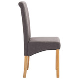 vidaXL Eetkamerstoelen 4 st stof taupe