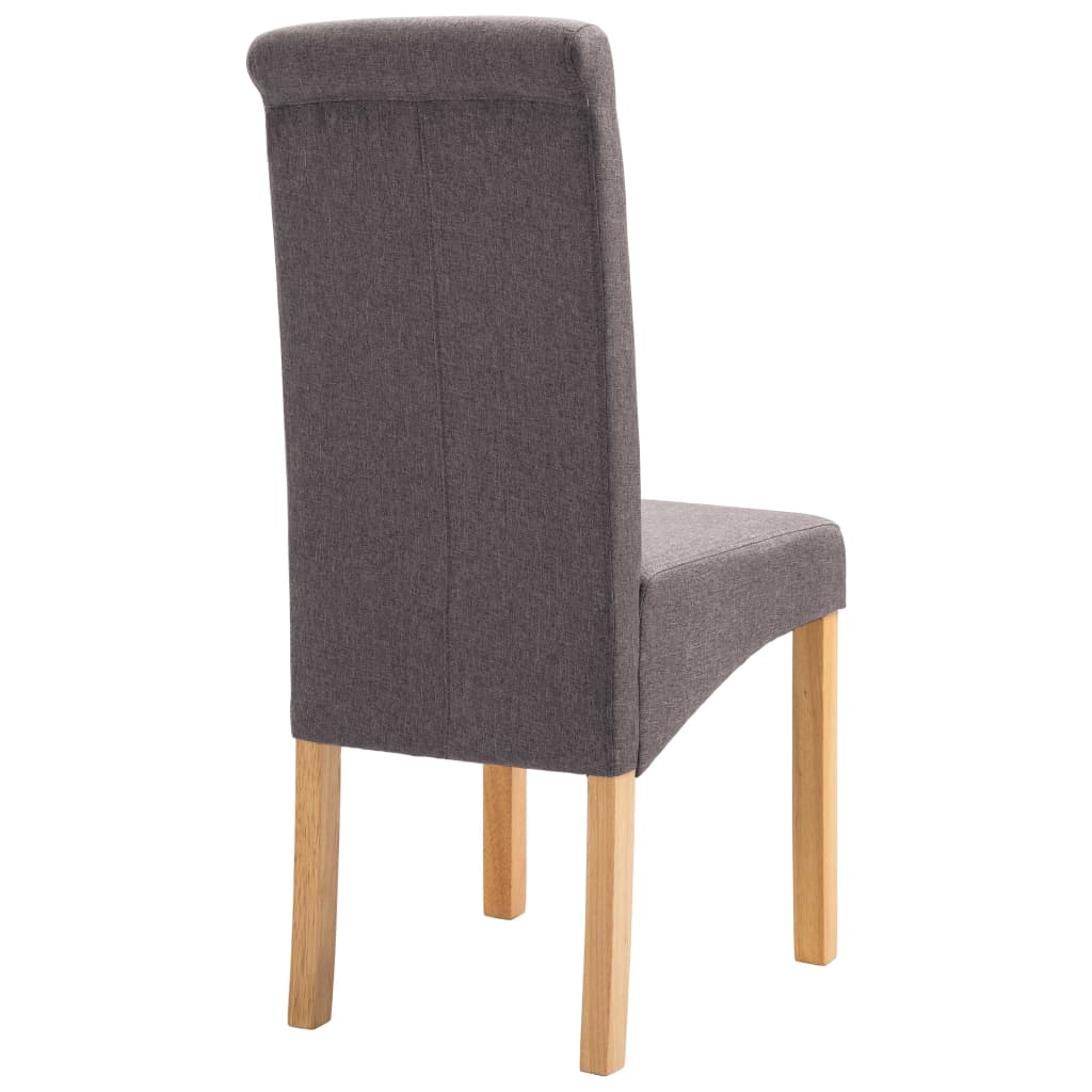 vidaXL Eetkamerstoelen 4 st stof taupe
