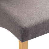 vidaXL Eetkamerstoelen 4 st stof taupe