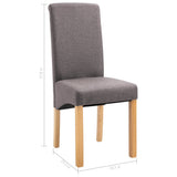 vidaXL Eetkamerstoelen 4 st stof taupe