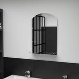 vidaXL Wall Mirror with Shelf 20x40 cm Tempered Glass