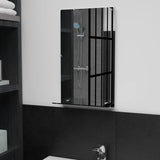 vidaXL Wall Mirror with Shelf 20x40 cm Tempered Glass