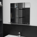 vidaXL Wall Mirror with Shelf 20x40 cm Tempered Glass