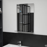 vidaXL Wall Mirror with Shelf 20x40 cm Tempered Glass
