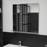 vidaXL Wall Mirror with Shelf 20x40 cm Tempered Glass