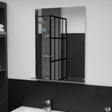 vidaXL Wall Mirror with Shelf 20x40 cm Tempered Glass