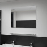 vidaXL Wall Mirror with Shelf 50x60 cm Tempered Glass