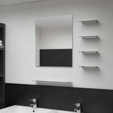 vidaXL Wall Mirror with Shelf 50x60 cm Tempered Glass
