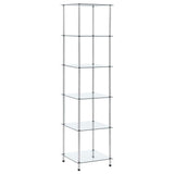 vidaXL Kastje 3-laags 40x40x67 cm gehard glas transparant